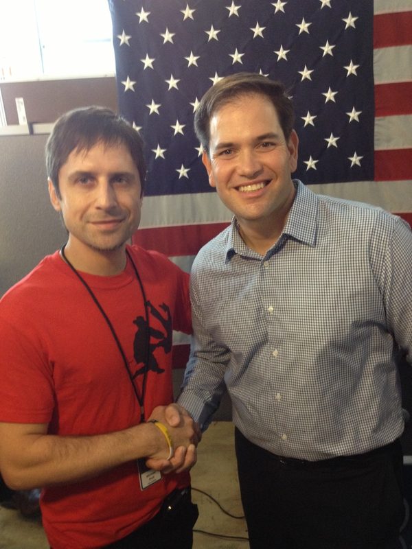 Akiva Prell with Marco Rubio